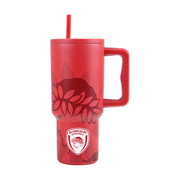 Gobelet isotherme à paille Thermos XL Édition Olympiacos BC 900 ml