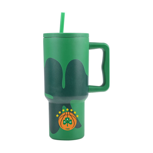 Gobelet isotherme à paille THERMOS XL PANATHINAIKOS BC EDITION 900 ml
